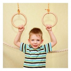 Детские гимнастические кольца, деревянные 180 мм, толщина 25 мм